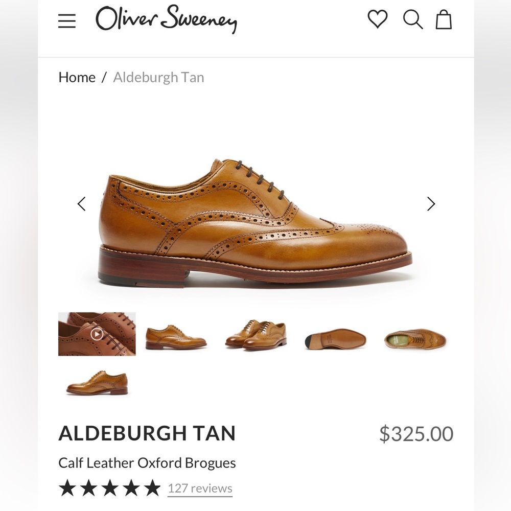 Oliver Sweeney NWOB ALDEBURGH TAN Shoes